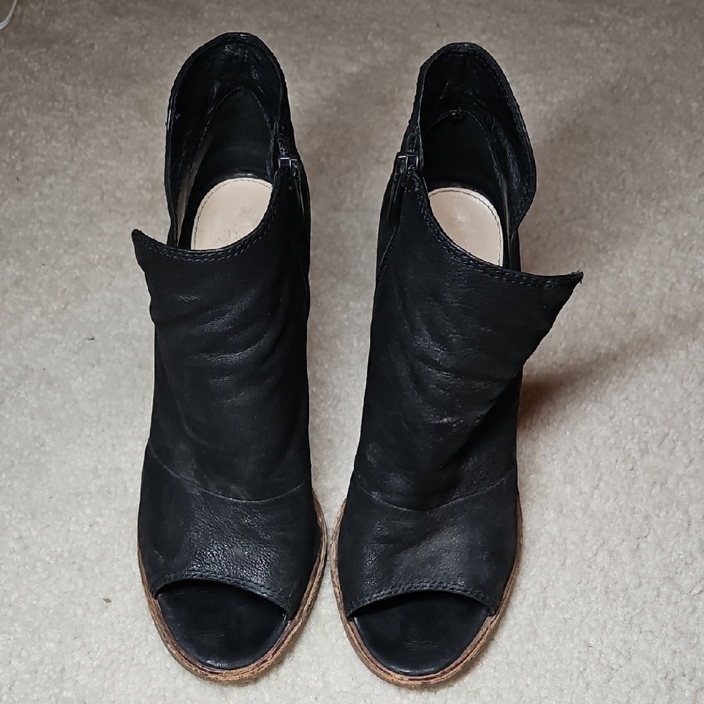 Vince Camuto Kathleen Black Open Toe Bootie